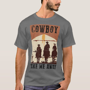 Camiseta Vaqueros Retro Montando Caballo, Quítame De Cou Oc