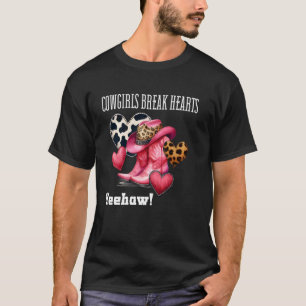 Camiseta Vaqueros Rompen Corazones, Rosa Negro y B