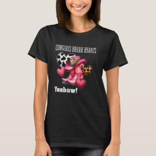 Camiseta Vaqueros Rompen Corazones, Rosa Negro y B