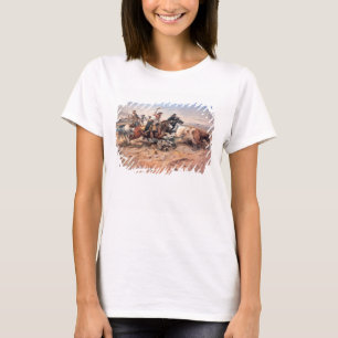 Camiseta Vaqueros roping un buey, 1897 (aceite en lona)
