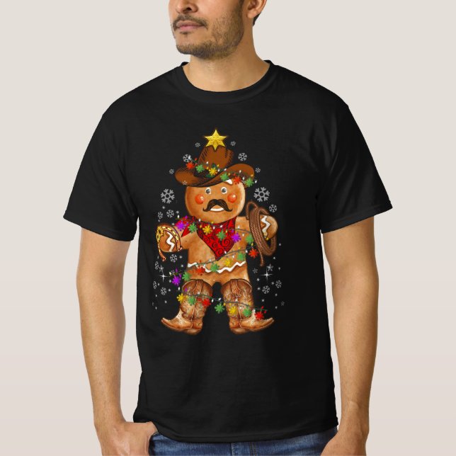 Camiseta Vaqueros Xmas Gingerbread Navidades Vaqueros (Anverso)