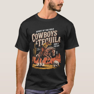 Camiseta Vaqueros Y País De Tequila Rodeo Vintage Caballo R