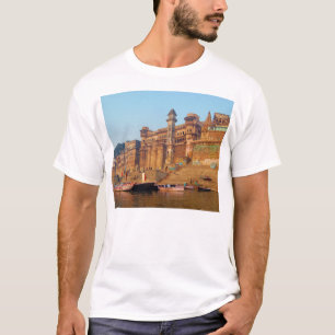 Camiseta Varanasi la India según lo visto del río de Gang