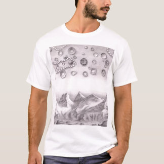 Camiseta Variaciones de gemas facetas y perlas en el cielo