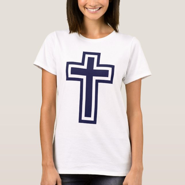Camiseta Variantes de la cruz azul cristiana (Anverso)