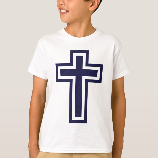Camiseta Variantes de la cruz azul cristiana (Anverso)