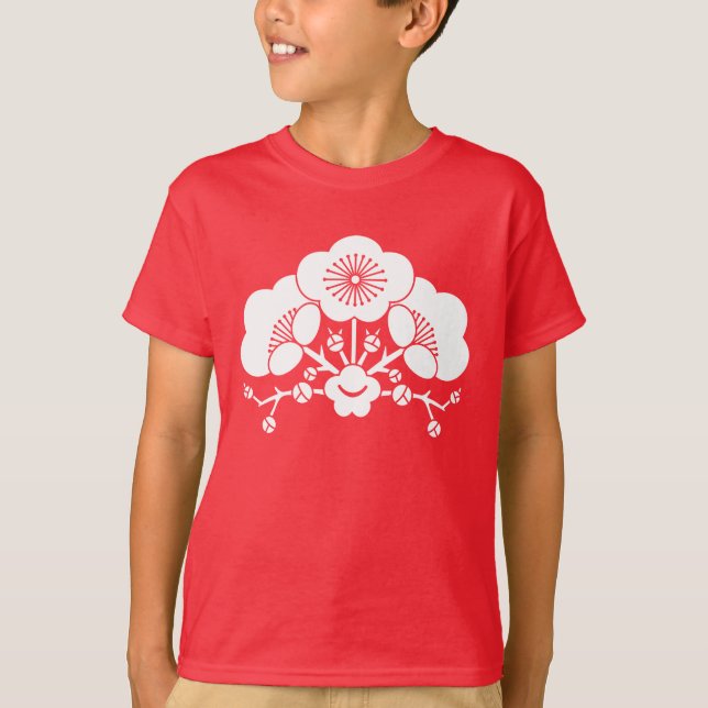 Camiseta Varias flores de ciruelo (Anverso)
