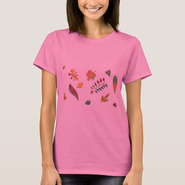 Camiseta Variedad de camisas de otoño coloridas (Anverso)
