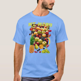 Camiseta Variedad de frutas frescas con un lema
