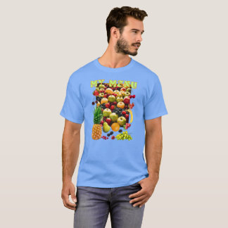 Camiseta Variedad de frutas frescas con un lema