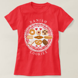Camiseta Variedad de galletitas danesas en rojo