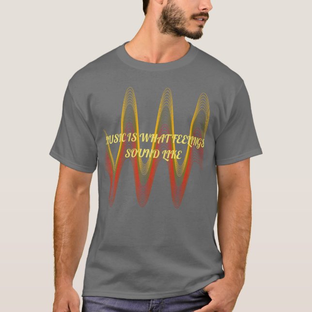 Camiseta Variedad de ondas de música (Anverso)