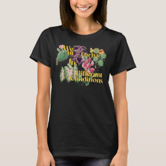 Camiseta Variedad de Plantas Prosperan en Diferentes Condic