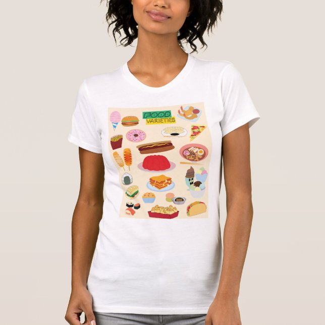 Camiseta Variedades de Comida (Anverso)