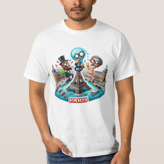 Camiseta Various Places: Caffee in Paris. T-shirt Man #3 (Anverso)