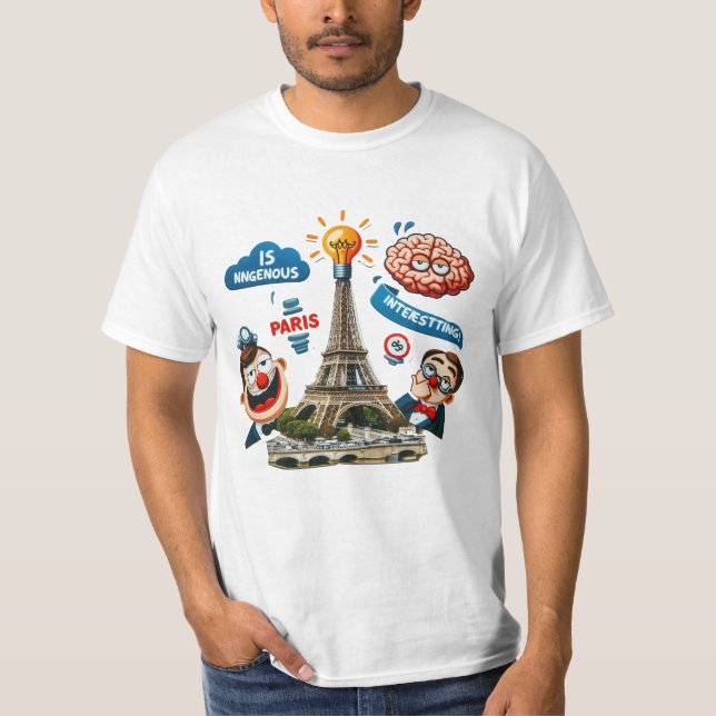 Camiseta Various Places: Caffee in Paris. T-shirt Man #4 (Anverso)