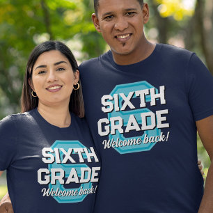 Camiseta Varisity Font Welcome Back Sixth Grado