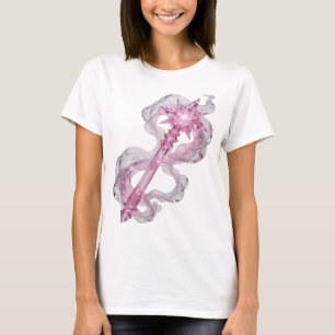 Camiseta Varita de CRISTAL ROSA juguetona Arte de Texto 3D