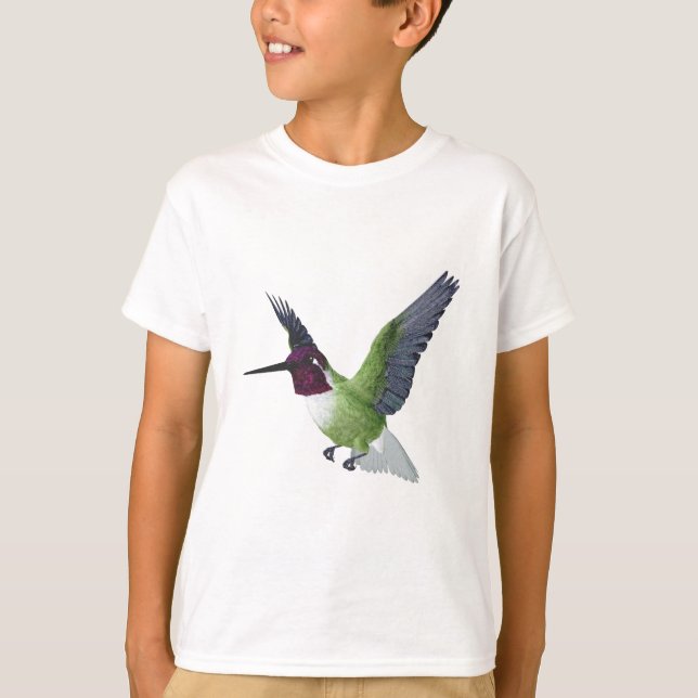 Camiseta Varón del colibrí de Ana (Anverso)
