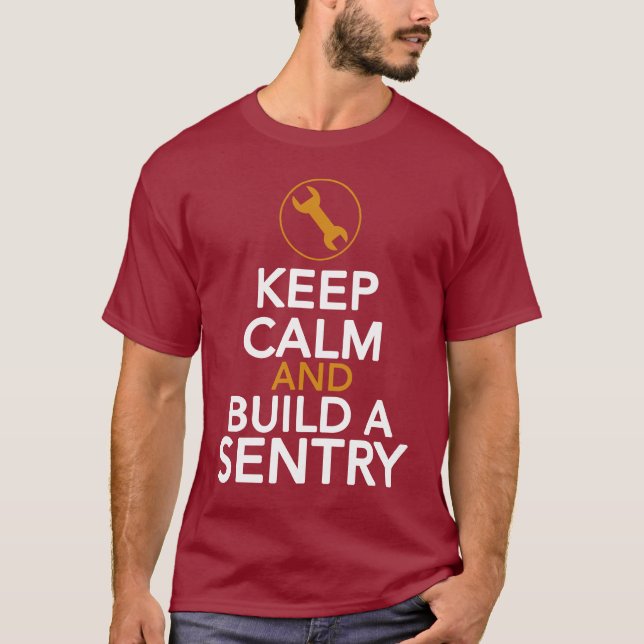Camiseta Varón del ingeniero [construya a un centinela] (Anverso)