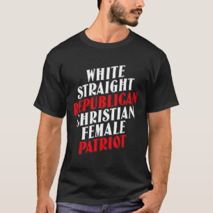 Camiseta Varón republicano blanco heterosexual divertido Re