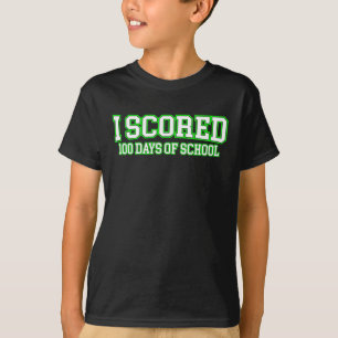 Camiseta Varsity Verde Anoté 100 Días De Deportes Escolares
