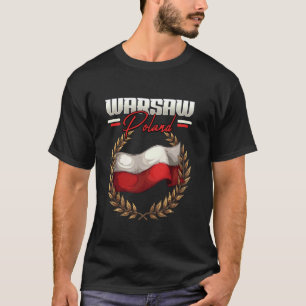 Camiseta Varsovia Polonia Viaje Bandera Polaca Polonia
