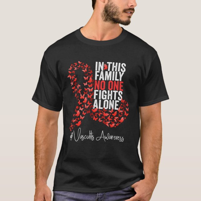 Camiseta Vasculitis Awareness Month Red Ribbon (Anverso)
