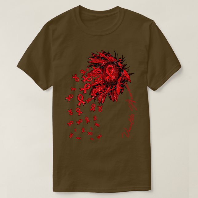 Camiseta Vasculitis Conciencia Caída de las flores de la ci (Diseño del anverso)