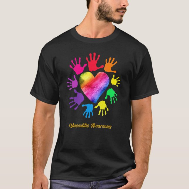 Camiseta Vasculitis Conciencia Manos Vasculitis (Anverso)