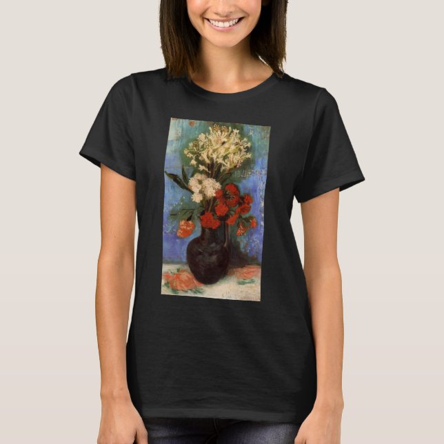 Camiseta Vase con Carnations de Vincent van Gogh (Anverso)