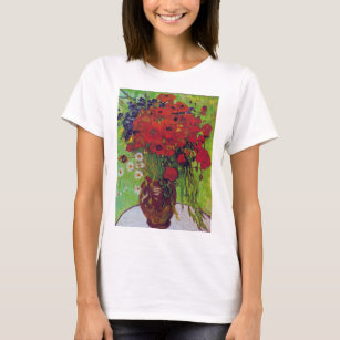 Camiseta Vase con Cornflower y Poppies, Van Gogh