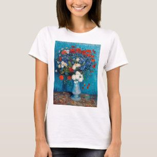 Camiseta Vase con Cornflowers y Poppies, Van Gogh