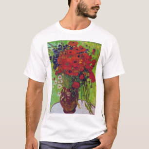 Camiseta Vase con Cornflowers y Poppies, Van Gogh