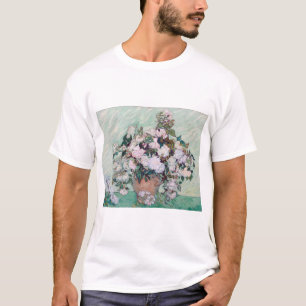 Camiseta Vase con rosas rosas rosas rosas, Van Gogh
