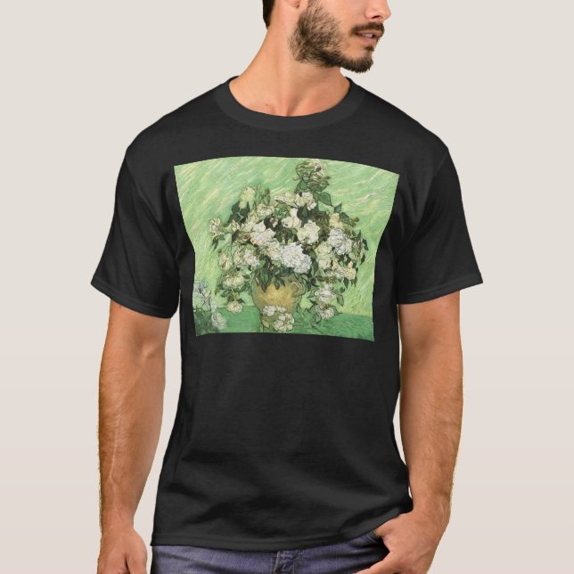 Camiseta Vase con Rosas - Van Gogh (Anverso)