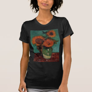 Camiseta Vase con tres girasoles, Vincent van Gogh