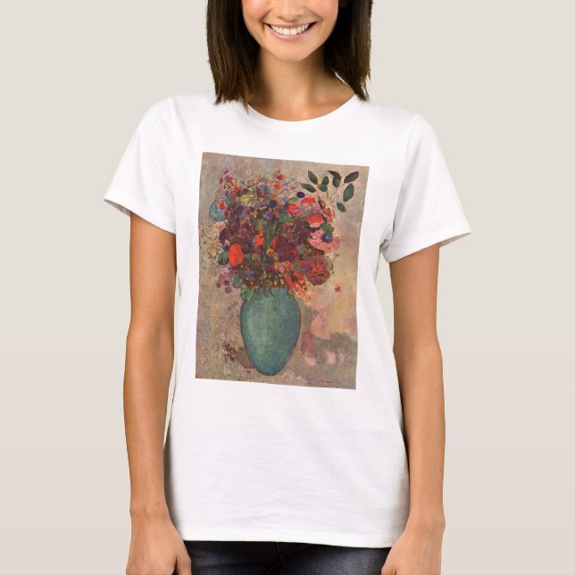 Camiseta Vase turca por Odilon Redon, arte de flores antigu (Anverso)
