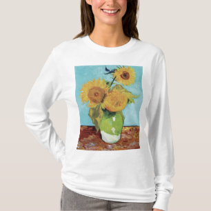Camiseta Vase with Three Sunglowers 1888 by Vincent van Gog