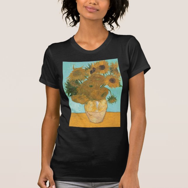 Camiseta Vase with Twelve Sunflowers by Vincent van Gogh (Anverso)