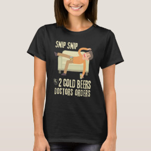 Camiseta VASECTOMY Médica SNIP RX 2 cervezas frías
