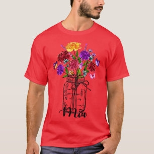 Camiseta Vasija Vintage De Mia De Mariposa De Flor Silvestr