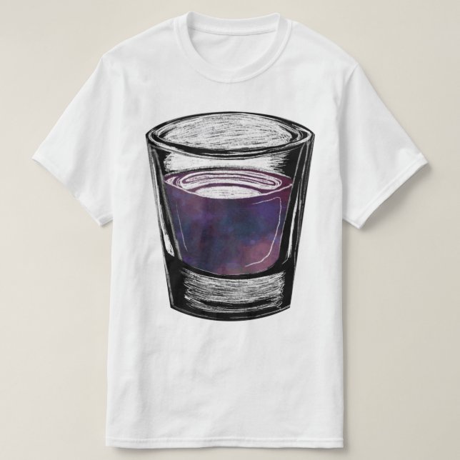 Camiseta vaso de chupito (Diseño del anverso)