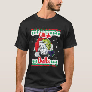 Camiseta Vaso de Gin Tonic Gingle Bells Santa Feo