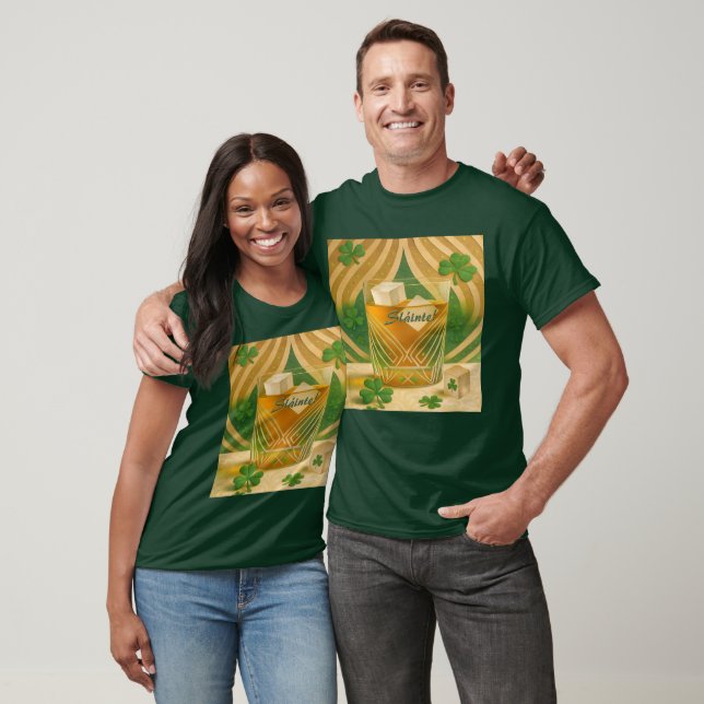 Camiseta Vaso de Whiskey Irlandés "Sláinte!" (Unisexo)