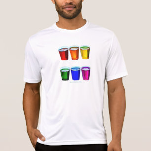 Camiseta Vasos de chupito de SlipperyJoe's seis tazas dispu
