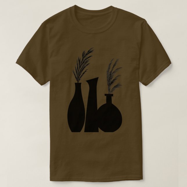 Camiseta Vasos de plantas potentes Boho Minimalista Eucalyp (Diseño del anverso)