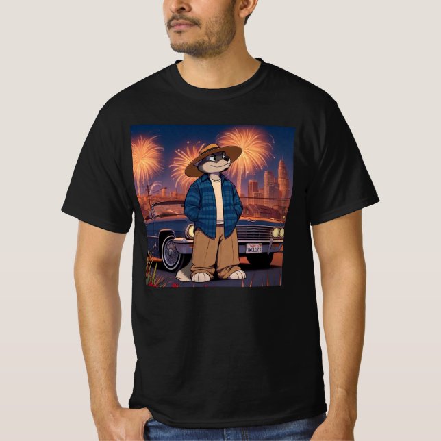 Camiseta Vato Lobo El 4 de Julio (Anverso)