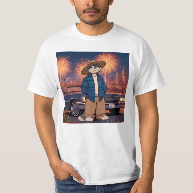 Camiseta Vato Lobo El 4 de Julio (Anverso)