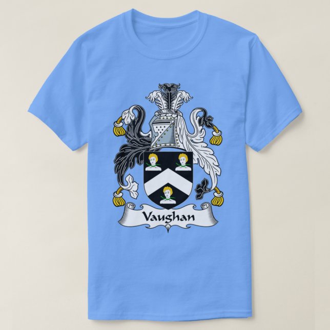 Camiseta Vaughan Escudo de Armas Crest Familiar (Diseño del anverso)